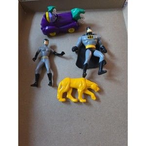 Vintage Batman Animated Series Figures: Joker‎ Car, Batman, Catwoman, Panther